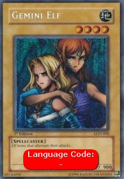 Gemini Elf (V.2) LON-000 Secret Rare Poor Englisch
