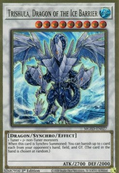 Trishula, Dragon of the Ice Barrier MGED-027 Premium Gold Rare Excellent Englisch 1. Auflage