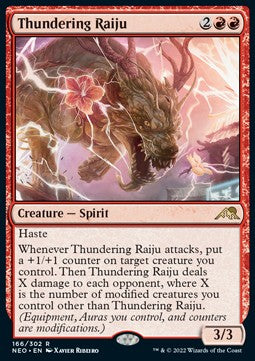 Thundering Raiju NEO-166 Rare Near Mint Englisch Foil