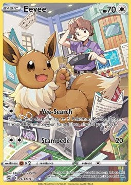 Evoli BRS-TG11 Holo Rare Excellent Deutsch
