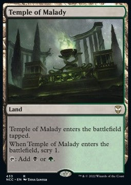 Temple of Malady NCC-433 Rare Near Mint Englisch