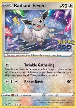 Radiant Evoli SWSH-230 Promo Light Played Deutsch