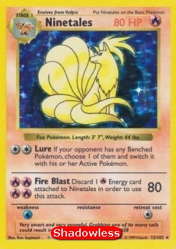 Ninetales BS-12 Holo Rare Good Englisch
