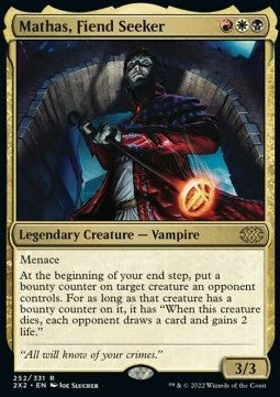 Mathas, Fiend Seeker 2X2-252 Rare Near Mint Englisch Foil
