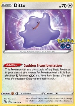 Ditto PGO-053 Holo Rare Excellent Deutsch