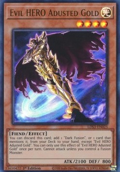 Böser HELD Adusted Gold (V.1) LDS3-025 Ultra Rare Near Mint Deutsch 1. Auflage