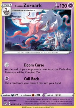 Hisui-Zoroark LOR-076 Holo Rare Near Mint Deutsch Reverse Holo