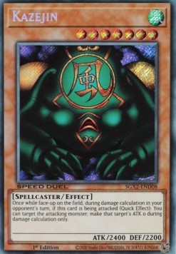Kazejin SGX2-DED08 Secret Rare Near Mint Deutsch 1. Auflage