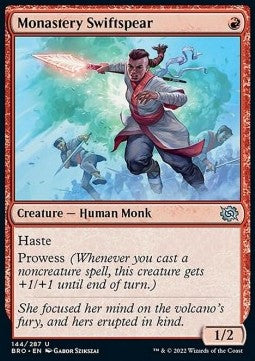 Monastery Swiftspear BRO-144 Uncommon Excellent Englisch Foil