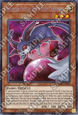 Entwickeltes Kristallungeheuer Rubinkarfunkel BLCR-010 Secret Rare Excellent Deutsch 1. Auflage