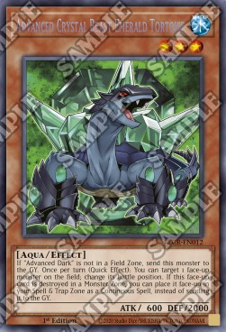 Entwickeltes Kristallungeheuer Smaragdschildkröte BLCR-012 Secret Rare Excellent Deutsch 1. Auflage