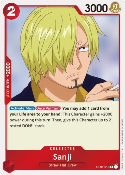 Sanji (OP01-013) (V.1) OP01 Rare Boosterfrisch Englisch
