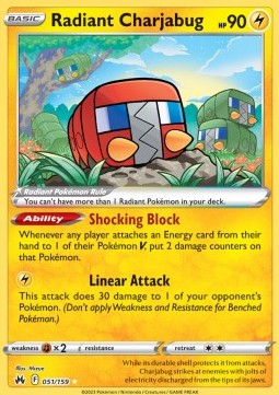 Radiant Charjabug CRZ-051 Ultra Rare Excellent Englisch