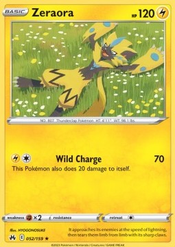 Zeraora CRZ-052 Rare Near Mint Deutsch