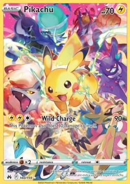 Pikachu CRZ-160 Secret Rare Excellent Deutsch