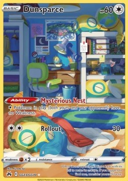 Dunsparce CRZ-GG23 Holo Rare Near Mint Englisch