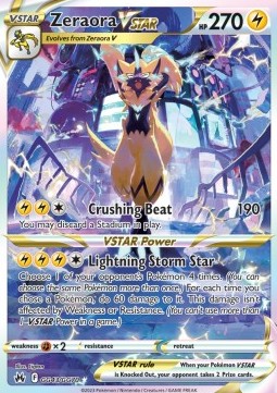 Zeraora VSTAR CRZ-GG43 Ultra Rare Light Played Deutsch