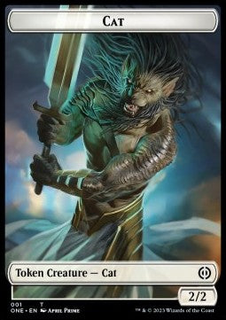 Cat Token (W 2/2) // Rebel Token (R 2/2) XONE-T 1/5 Token Near Mint Englisch Foil