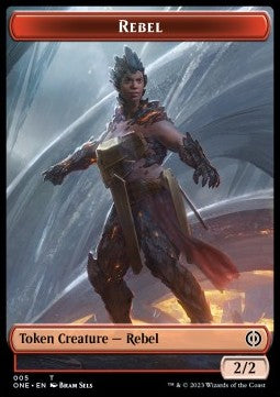 Rebel Token (R 2/2) // Phyrexian Goblin Token (R 1/1) XONE-T 5/3 Token Near Mint Englisch