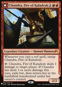Chandra, Fire of Kaladesh // Chandra, Roaring Flame SLCFCB-135 Mythic Near Mint Englisch