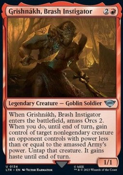 Grishnákh, Brash Instigator LTR-134 Uncommon Near Mint Englisch