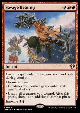 Savage Beating CMM-252 Mythic Good Englisch Foil