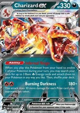 Glurak ex OBF-125 Double Rare Light Played Deutsch