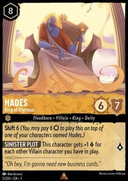 Hades - König des Olymps (V.1) 1TFC-5 Rare Boosterfrisch Deutsch Foil