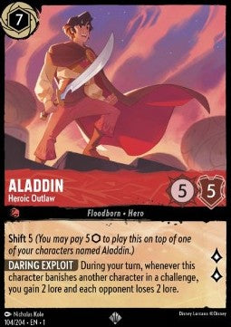 Aladdin - Heldenhafter Bandit 1TFC-104 Super Rare Near Mint Deutsch