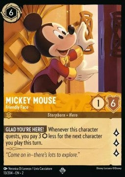 Mickey Maus - Freundliches Gesicht 2ROF-13 Super Rare Near Mint Deutsch Foil