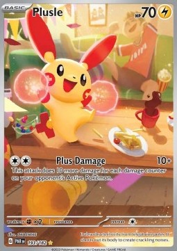 Plusle PAR-193 Illustration Rare Good Deutsch