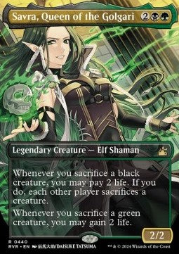 Savra, Queen of the Golgari XRVR-440 Rare Excellent Englisch Foil