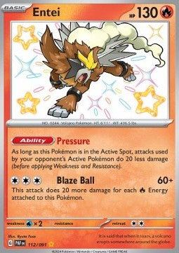 Entei PAF-112 Shiny Rare Near Mint Deutsch