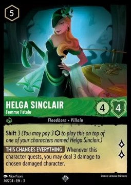 Helga Sinclair - Femme Fatale 3INK-74 Super Rare Near Mint Englisch Foil