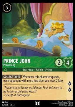 Prinz John - Königsclown 3INK-83 Uncommon Near Mint Deutsch Foil