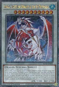 Lancea, Urdrache vom Eisberg (V.2) BLTR-005 Quarter Century Secret Rare Excellent Deutsch 1. Auflage