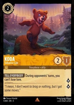 Koda - Talkative Cub 5SSK-1 Rare Excellent Englisch