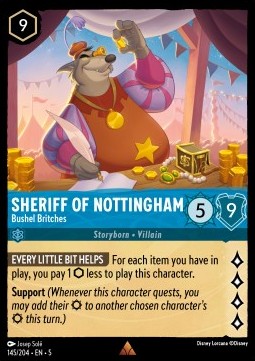 Sheriff von Nottingham - Der alte Geldsack 5SSK-145 Rare Near Mint Deutsch Foil