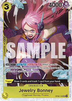Jewelry Bonney (OP08-105) (V.1) OP08 Super Rare Near Mint Englisch