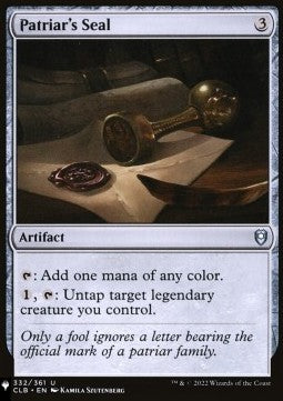 Patriar's Seal MB2R- Uncommon Excellent Englisch