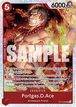 Portgas.D.Ace (ST15-005) ST-15 Super Rare Near Mint Englisch