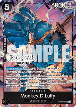 Monkey.D.Luffy (OP07-091) (V.1) STP Rare Near Mint Englisch