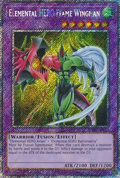 Elementar-HELD Flammenflügelmann (V.1) RA03-152 Platinum Secret Rare Near Mint Deutsch 1. Auflage