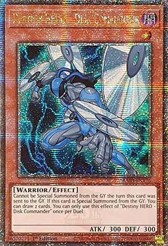 Schicksals-HELD - Disc Commander (V.2) RA03-176 Quarter Century Secret Rare Excellent Deutsch 1. Auflage