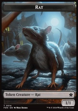 Rat Token (B 1/1) // Zombie Token (B 2/2) TFDN-T 14/15 Token Near Mint Englisch Foil