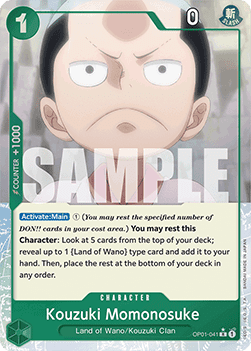 Kouzuki Momonosuke (OP01-041) (V.3) PRB01 Rare Near Mint Englisch