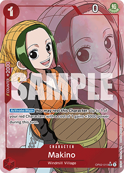 Makino (OP02-015) (V.3) PRB01 Uncommon Near Mint Englisch