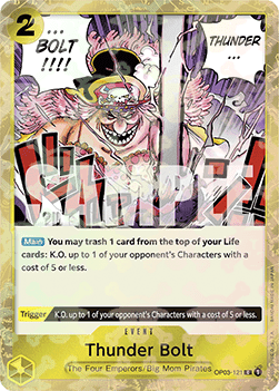 Thunder Bolt (OP03-121) (V.2) PRB01 Common Near Mint Englisch