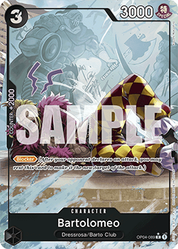 Bartolomeo (OP04-089) (V.3) PRB01 Rare Near Mint Englisch