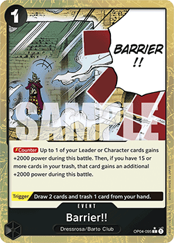 Barrier!! (OP04-095) (V.3) PRB01 Common Near Mint Englisch